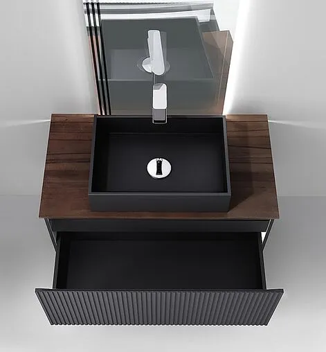 Тумба под умывальник подвесная Jorno Strong 100 антрацит Str.01.100/P/A Тумба под умывальник подвесная Jorno Strong 100 антрацит Str.01.100/P/A