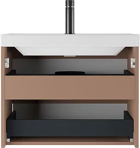 Тумба-умывальник подвесной Домино Verona 70 мокко DV2501T+4670142930037, 5