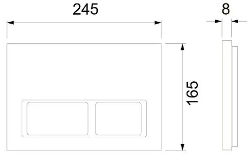 Комплект 6 в 1 TECEspring Base R K401203WCRP с кнопкой TECEspring V 9940203 белый глянцевый/хром глянцевый