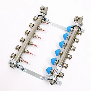 Группа коллекторная с расходомерами 6 отводов 1&quot;н/н x ¾&quot;ек Uni-fitt 455W4306, 3