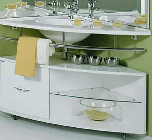 Тумба-умывальник напольная Aquaton Корнер L белый 1A0047K0KR01L, 5