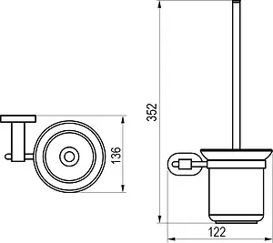 Ёршик для унитаза Ravak Chrome хром X07P196, 2