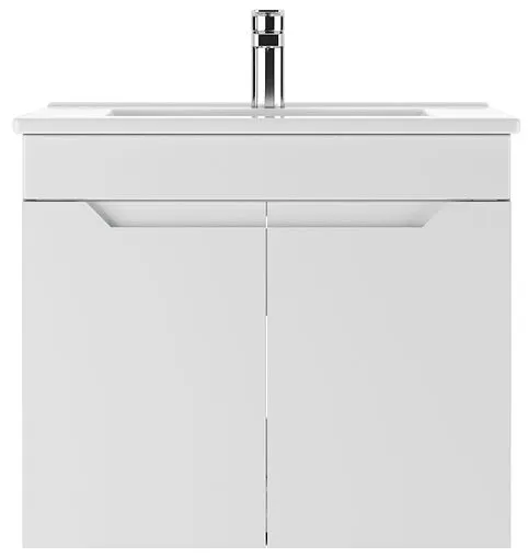 Тумба-умывальник подвесная Домино Optima 60 белый матовый DO1901T+WB.FN/Quadro/60-C/WHT.G/S1