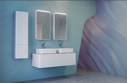 Тумба-умывальник подвесная Raval Pure 120 белый Pur.01.120/P/W+641945