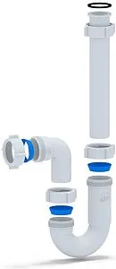 Сифон трубный для раковины Ани Пласт белый DB1020 Сифон трубный для раковины Ани Пласт белый DB1020, 3