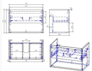 Тумба-умывальник подвесная Cersanit Louna 80 белый/дуб Эврика 64071+ Тумба-умывальник подвесная Cersanit Louna 80 белый/дуб Эврика 64071+, 2