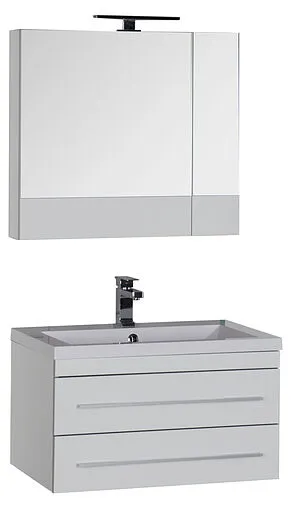 Шкаф-зеркало Aquanet Верона 75 L белый 00175381