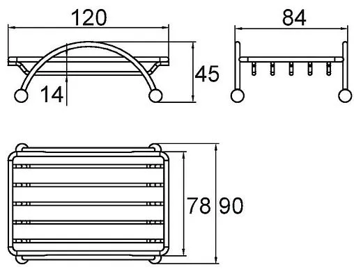 Мыльница Milardo Soap Dish хром 007W000M42 Мыльница Milardo Soap Dish хром 007W000M42