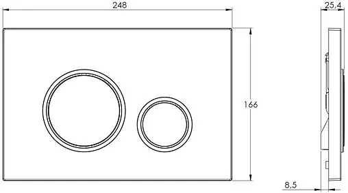 Клавиша смыва для унитаза Azario AZ-8200-0045 кнопки/белый глянцевый, кольца/хром глянцевый Клавиша смыва для унитаза Azario AZ-8200-0045 кнопки/белый глянцевый, кольца/хром глянцевый