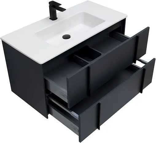 Тумба под умывальник подвесной Allen Brau Reality 90 антрацит 1.32006.AM