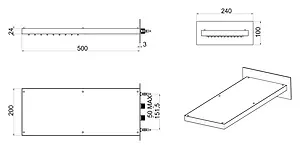 Лейка верхнего душа Bossini Manhattan 2 sprays хром I00570.030, 2