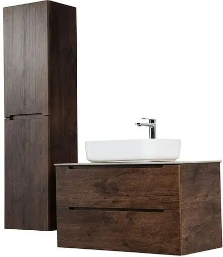 Тумба-умывальник подвесная BelBagno ETNA 100 Rovere Moro ETNA-1000-2C-SO-RW-P+