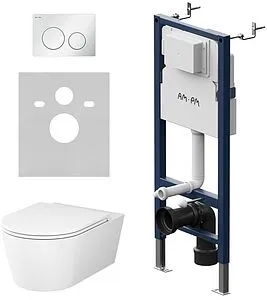 Комплект 6 в 1 Am.Pm Func FlashClean IS90101.8F1701 с кнопкой белый глянцевый, 1