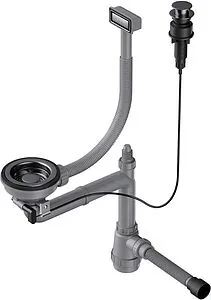 Сифон бутылочный для мойки с переливом Omoikiri WK-1-A-GM 4956470 Сифон бутылочный для мойки с переливом Omoikiri WK-1-A-GM 4956470, 1