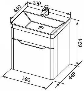 Тумба-умывальник Aquanet София 60 белый 00196956+00182311 Тумба-умывальник Aquanet София 60 белый 00196956+00182311, 2