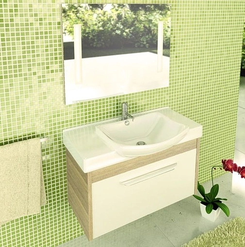 Тумба-умывальник подвесная Comforty Киото 90П белый/сосна лоредо 00003126707CF