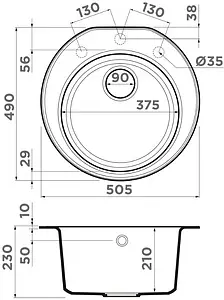 Мойка кухонная Omoikiri Miya 50R CH шампань 4993508, 2