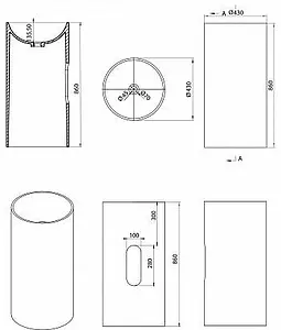 Раковина Aquanet Circle V28 43 белый матовый 00198949, 2