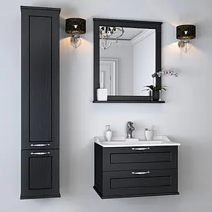 Зеркало Aquaton Леон 80 ясень чёрный 1A186402LBPT0, 4