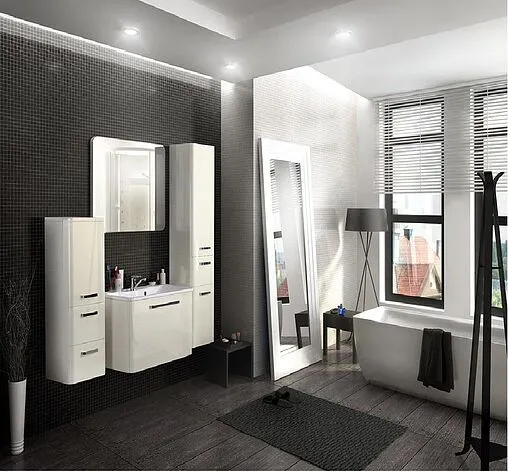 Шкаф-пенал подвесной Aquaton Валенсия 35 L белый 1A123903VAG3L