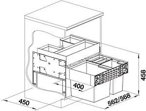 Мусорная система Blanco Select II XL 60/3 Orga 526210 Мусорная система Blanco Select II XL 60/3 Orga 526210, 2
