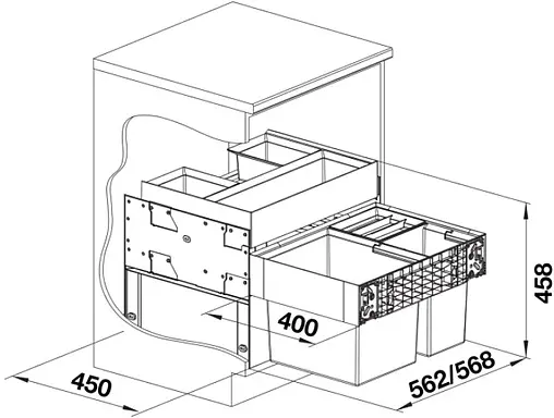 Мусорная система Blanco Select II XL 60/3 Orga 526210