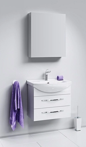 Тумба-умывальник подвесная Aqwella Allegro 60 белый Agr.01.06/2+4620008192475