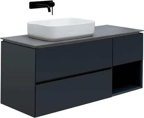 Тумба под умывальник подвесная Allen Brau Infinity 120 L антрацит 1.21005.AM