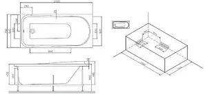 Каркас для ванны Am.Pm Like 150x70 W80A-150-070W-R Каркас для ванны Am.Pm Like 150x70 W80A-150-070W-R, 2