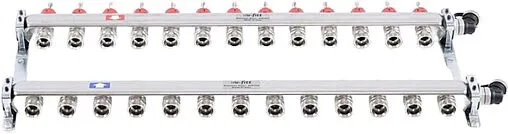 Группа коллекторная с расходомерами 13 отводов 1&quot;в/в x ¾&quot;ек Uni-fitt 450I4313