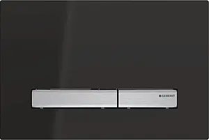 Клавиша смыва для унитаза Geberit Sigma 50 115.788.DW.2 кнопки/нерж. сталь, рамка/черный глянцевый, 1
