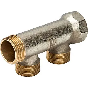 Коллектор распределительный проходной 2 отвода ¾"в/н x М24x19 Luxor CP 402 68522700 Коллектор распределительный проходной 2 отвода ¾"в/н x М24x19 Luxor CP 402 68522700, 1