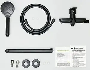 Смеситель для ванны с длинным изливом Gross Aqua Evo чёрный матовый 7121297MB-35F Смеситель для ванны с длинным изливом Gross Aqua Evo чёрный матовый 7121297MB-35F, 3