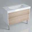 Тумба-умывальник напольная Kerama Marazzi Buongiorno 100 дуб сонома/белый BGN.100.2\ОАК+BG.wb.100