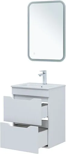 Тумба-умывальник Aquanet Практика 50 белый матовый 00330455+44050