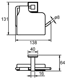 Держатель туалетной бумаги Milardo Labrador хром LABSMC0M43, 2