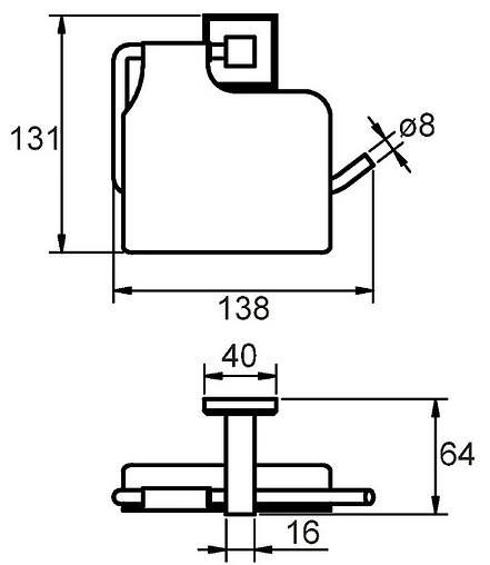Держатель туалетной бумаги Milardo Labrador хром LABSMC0M43