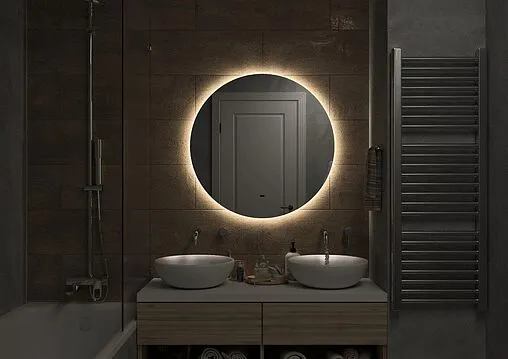 Зеркало с подсветкой Continent Ajour 80 с бесконтактным сенсором белый ЗЛП105