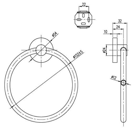 Полотенцедержатель Villeroy&amp;Boch Elements-Tender хром TVA15100500061