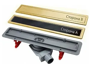 Лоток душевой Set 950мм h=52мм 0.8л/сек Pestan Confluo Premium Gold Black Glass Line 950 13100125 Лоток душевой Set 950мм h=52мм 0.8л/сек Pestan Confluo Premium Gold Black Glass Line 950 13100125, 4
