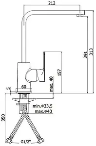Смеситель для кухни Paffoni Sly хром SY180CR Смеситель для кухни Paffoni Sly хром SY180CR, 2