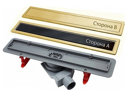 Лоток душевой Set 950мм h=52мм 0.8л/сек Pestan Confluo Premium Gold Black Glass Line 950 13100125