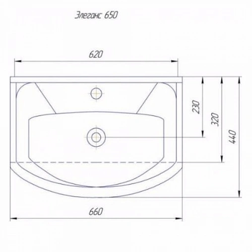 Раковина Aquanet Элеганс 65 белый 00182642