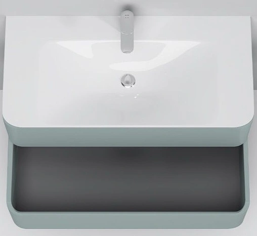 Тумба-умывальник подвесная Am.Pm Sensation 100 мятный M30FHX1002GG+M30WPC1001WG