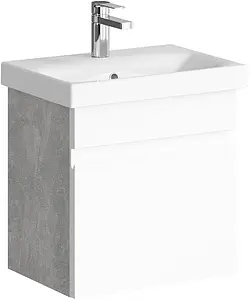 Тумба под умывальник подвесная Aqwella Smart 50 белый/бетон светлый SRT0105BS Тумба под умывальник подвесная Aqwella Smart 50 белый/бетон светлый SRT0105BS, 1
