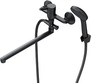 Смеситель для ванны с длинным изливом Am.Pm X-Joy S чёрный матовый F85B90122 Смеситель для ванны с длинным изливом Am.Pm X-Joy S чёрный матовый F85B90122, 1