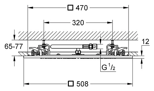 Лейка верхнего душа Grohe Rainshower F-Series 20 хром 27286000
