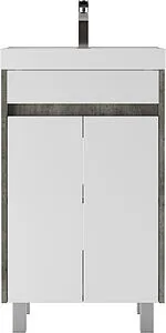 Тумба-умывальник напольный Домино Karlo 50 белый/бетон DK5308T+4627173210157 Тумба-умывальник напольный Домино Karlo 50 белый/бетон DK5308T+4627173210157, 3