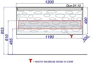 Тумба под умывальник подвесная Clarberg Dune Т12m белый DUN0112 Тумба под умывальник подвесная Clarberg Dune Т12m белый DUN0112, 2