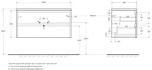 Тумба-умывальник подвесная BelBagno KRAFT 100 Bianco Opaco KRAFT-1000-2C-SO-BO+, 2